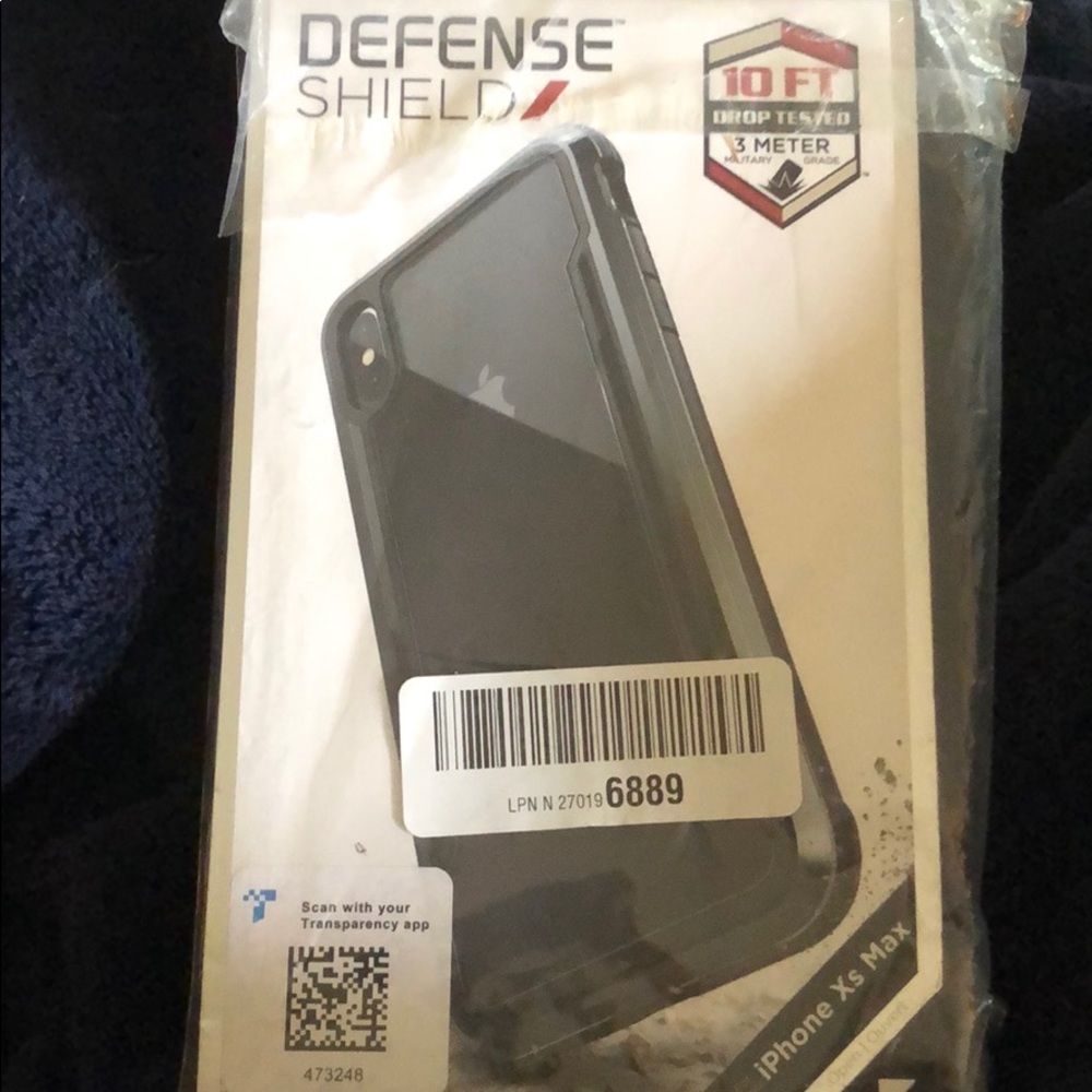 Black iPhone XS Max phone case.